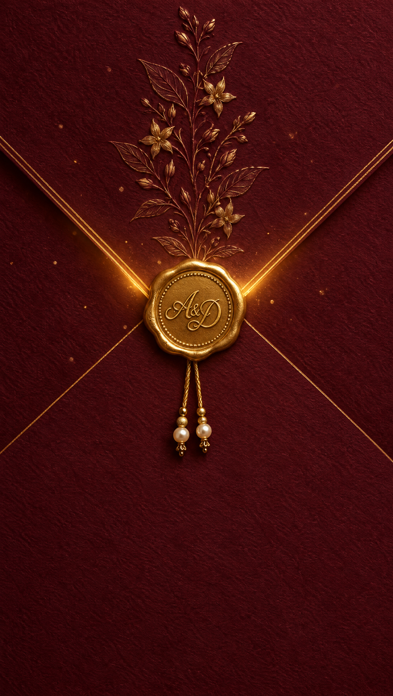 Sealed wedding invitation